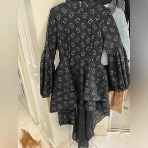 Black and silver formal dress size medium new